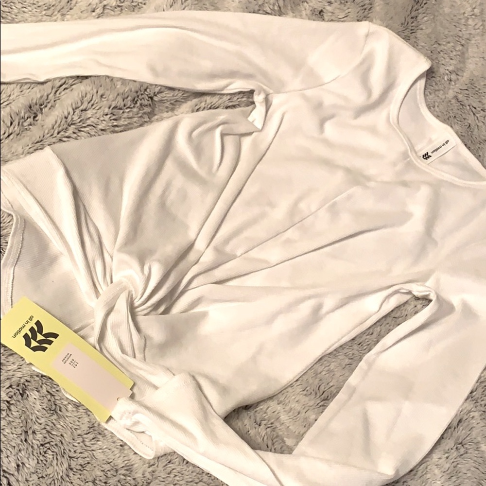 All In Motion White Running/Workout Shirt